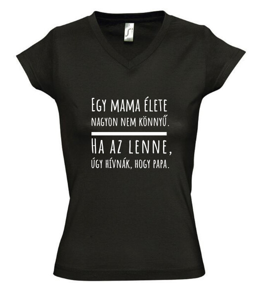 Női V nyakú póló