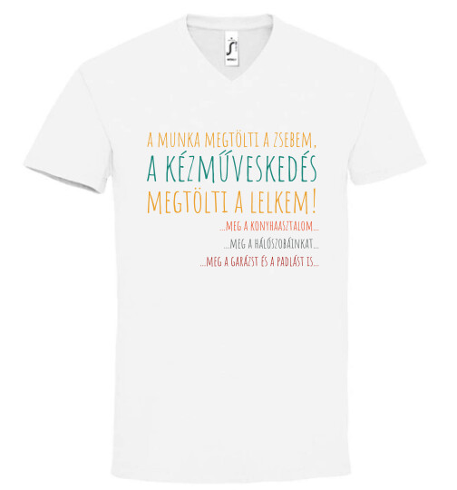 Unisex V nyakú póló