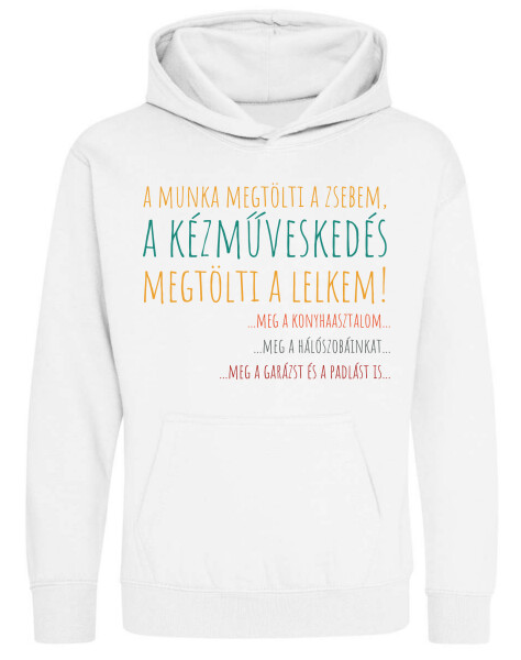 Kapucnis belebújós gyerek pulóver