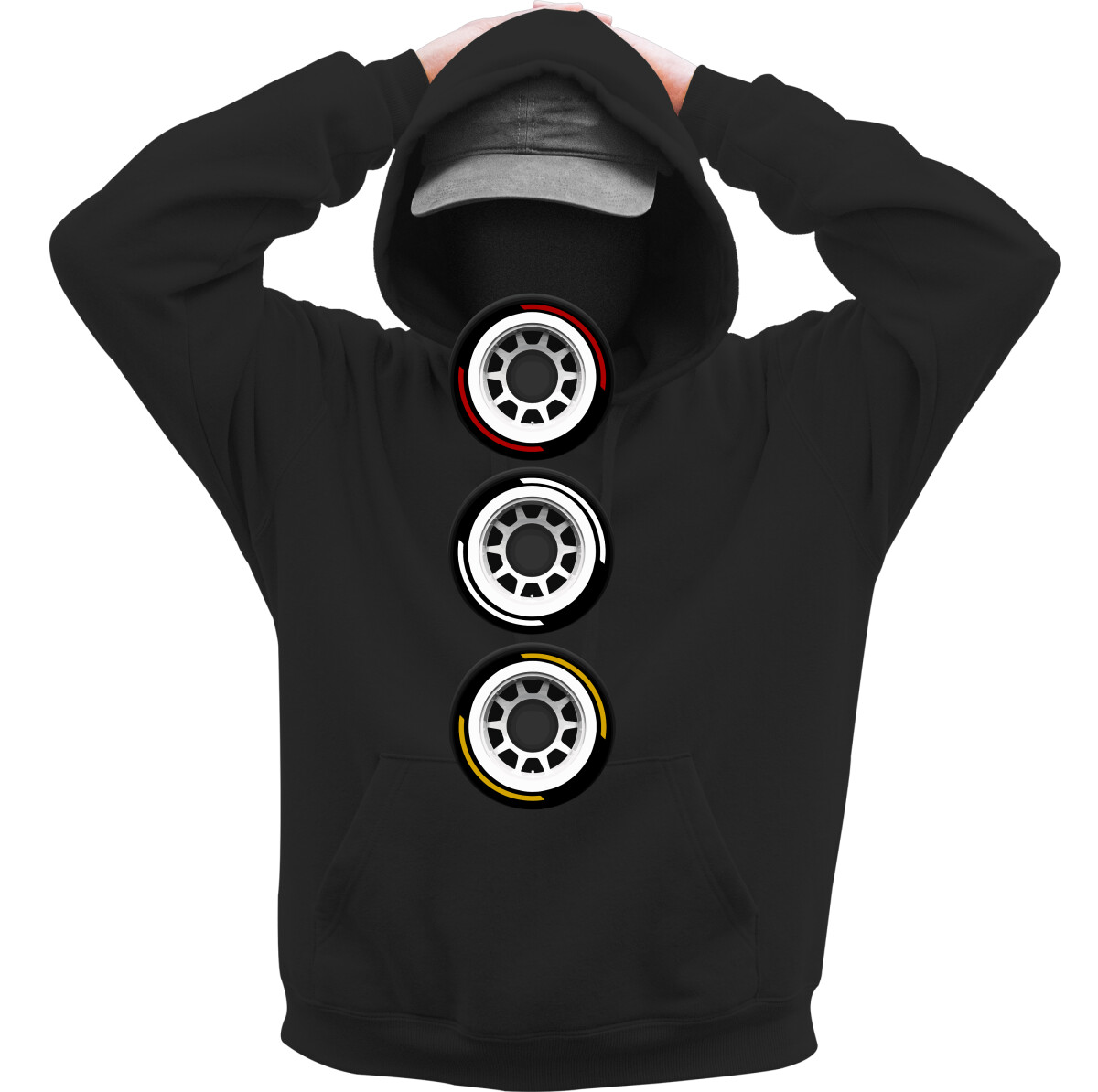 Kapucnis belebújós pulóver