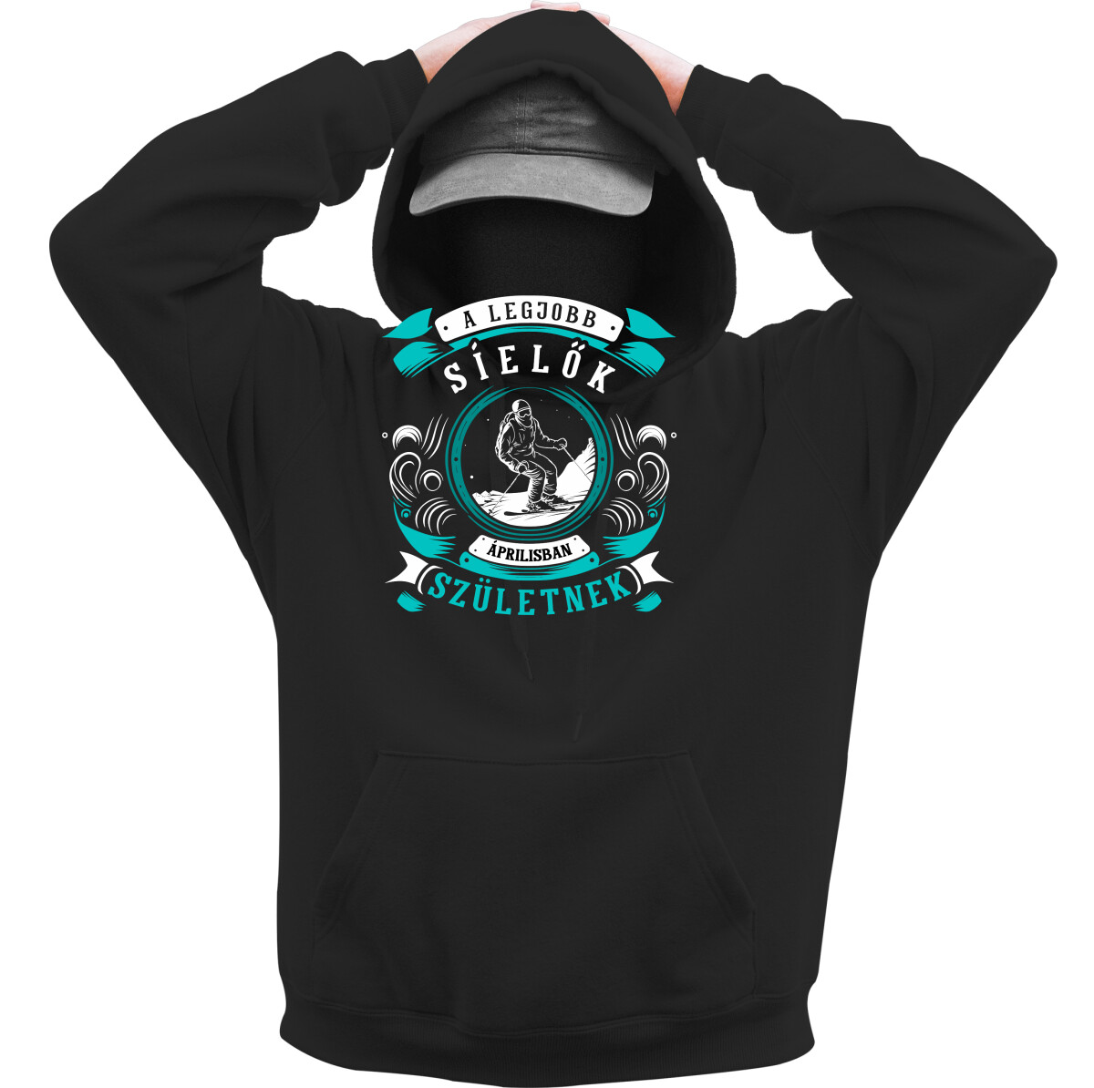 Kapucnis belebújós pulóver