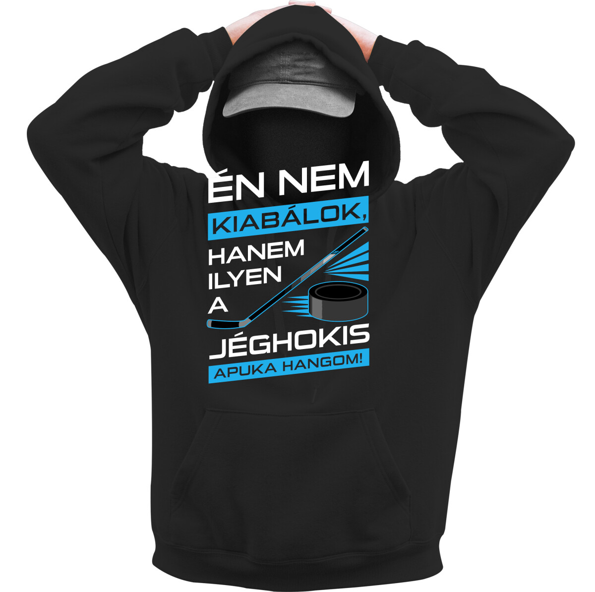 Kapucnis belebújós pulóver