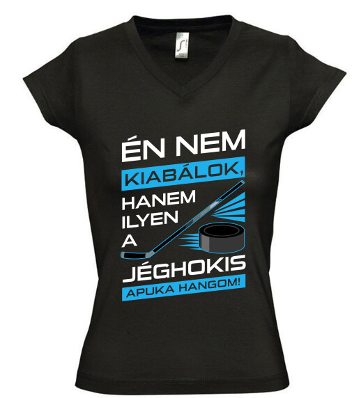 Női V nyakú póló