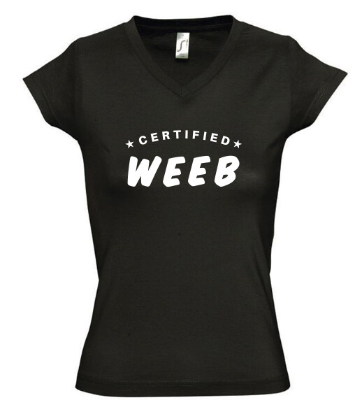 Női V nyakú póló