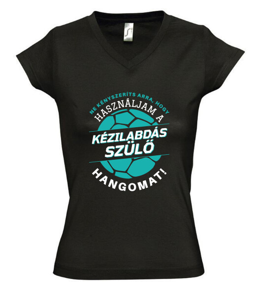 Női V nyakú póló