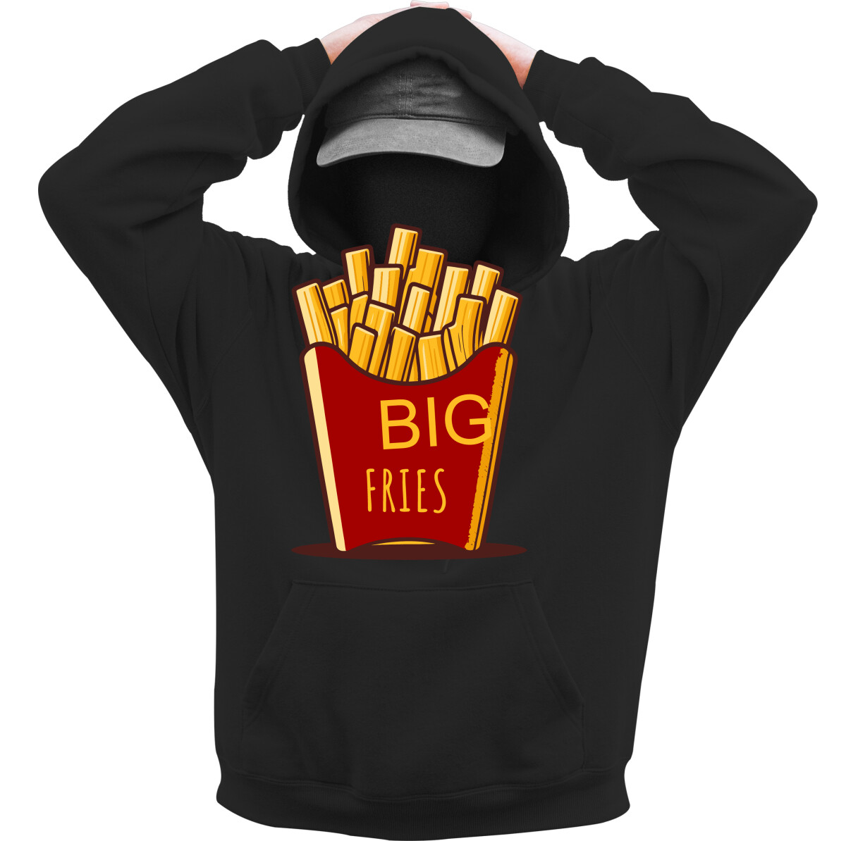 Kapucnis belebújós pulóver