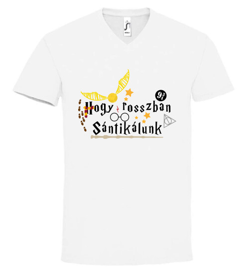 Unisex V nyakú póló