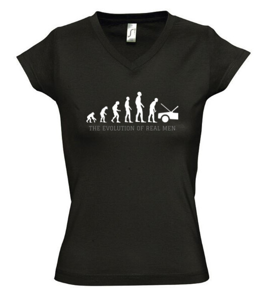 Női V nyakú póló