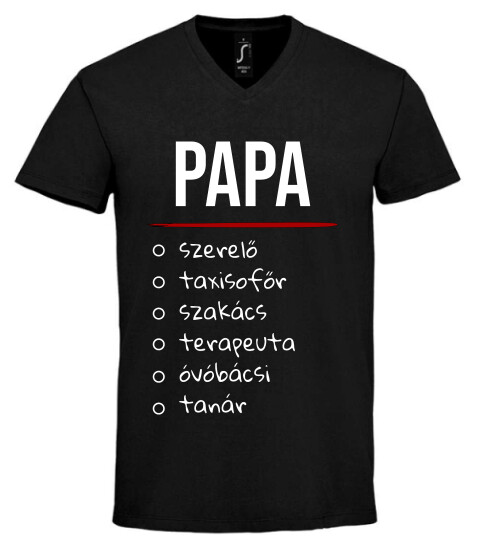 Unisex V nyakú póló