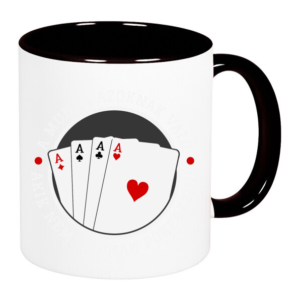 Színes fülű és belsejű bögre