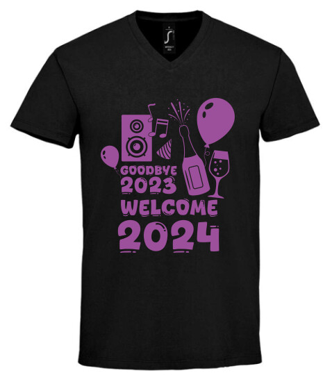 Unisex V nyakú póló