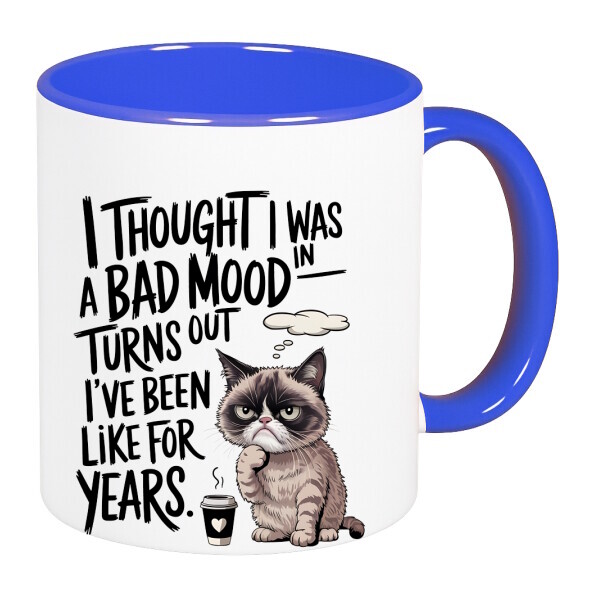 Színes fülű és belsejű bögre