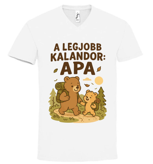 Unisex V nyakú póló