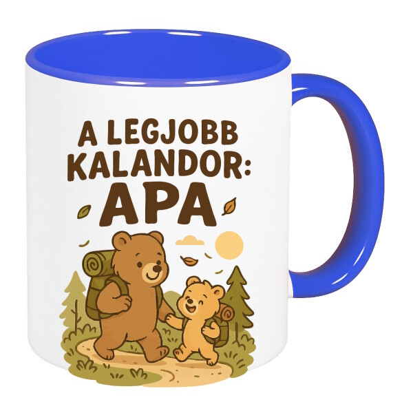 Színes fülű és belsejű bögre