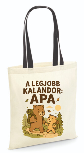 Vászontáska - színes fülű 