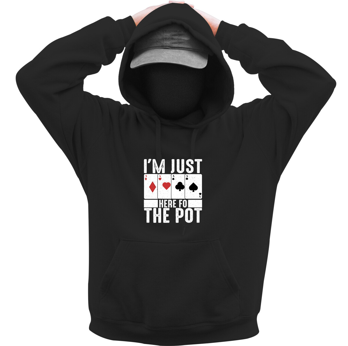 Kapucnis belebújós pulóver