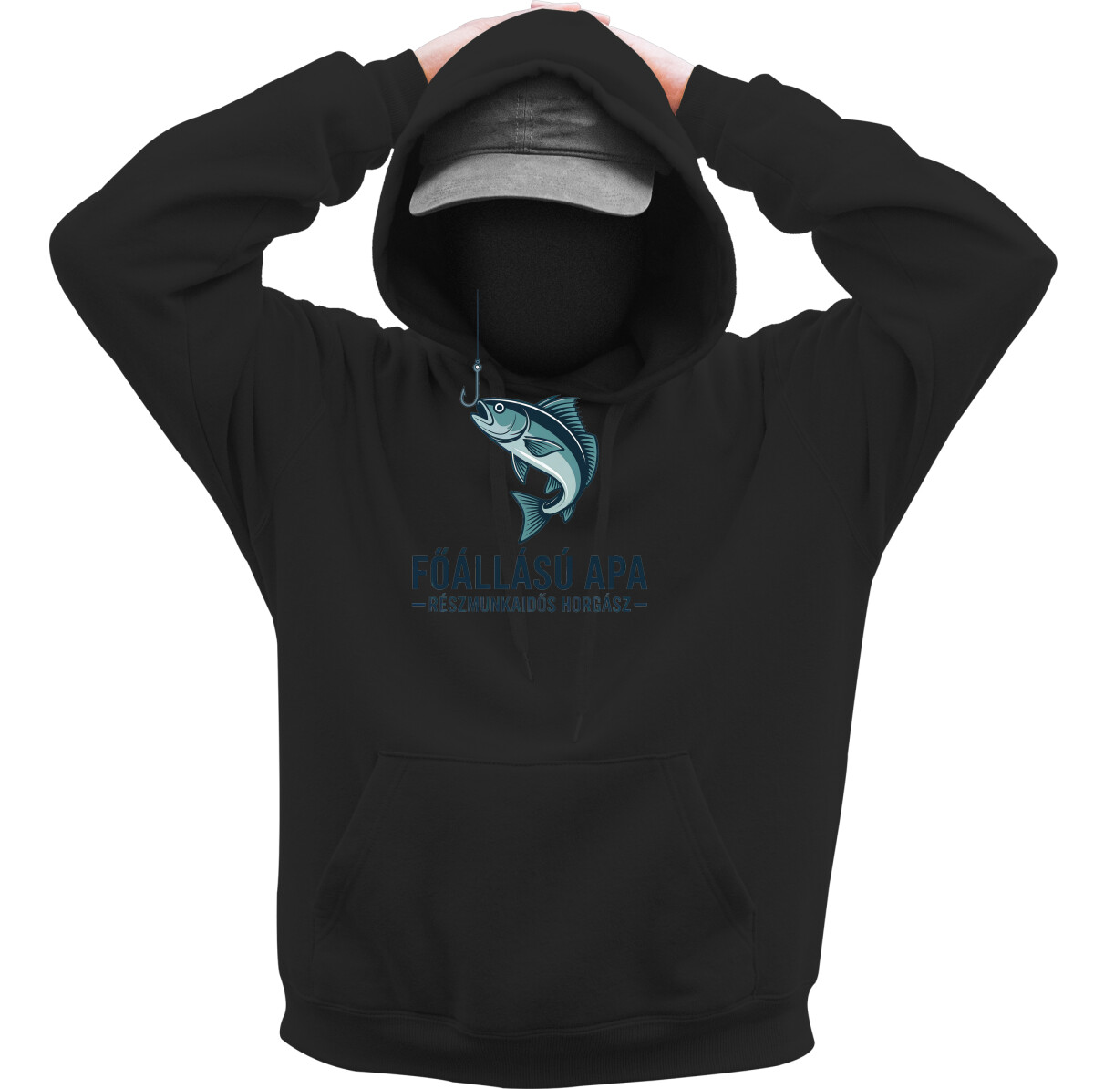 Kapucnis belebújós pulóver