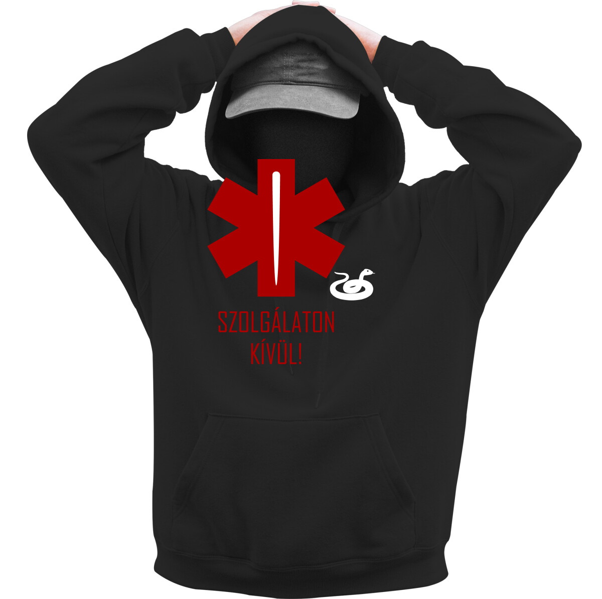 Kapucnis belebújós pulóver