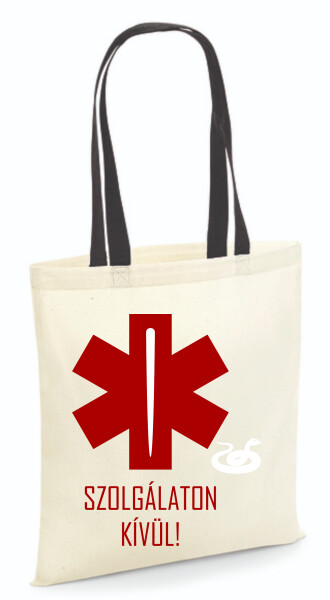 Vászontáska - színes fülű 