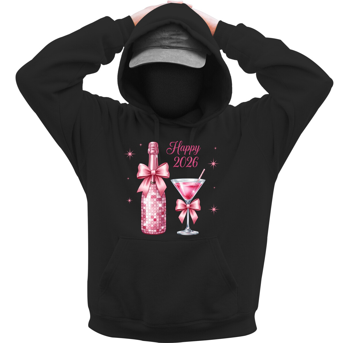 Kapucnis belebújós pulóver