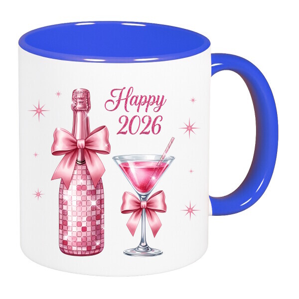 Színes fülű és belsejű bögre