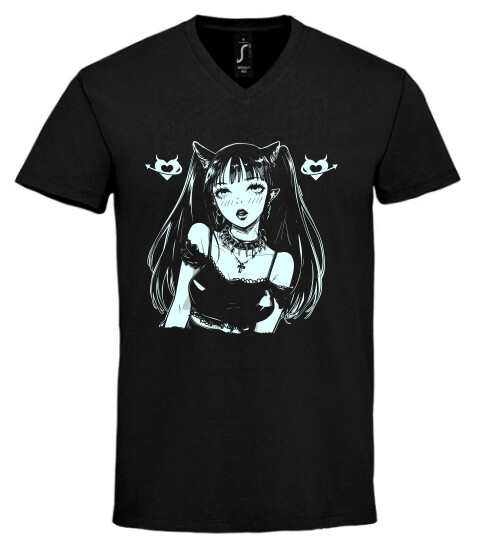 Unisex V nyakú póló