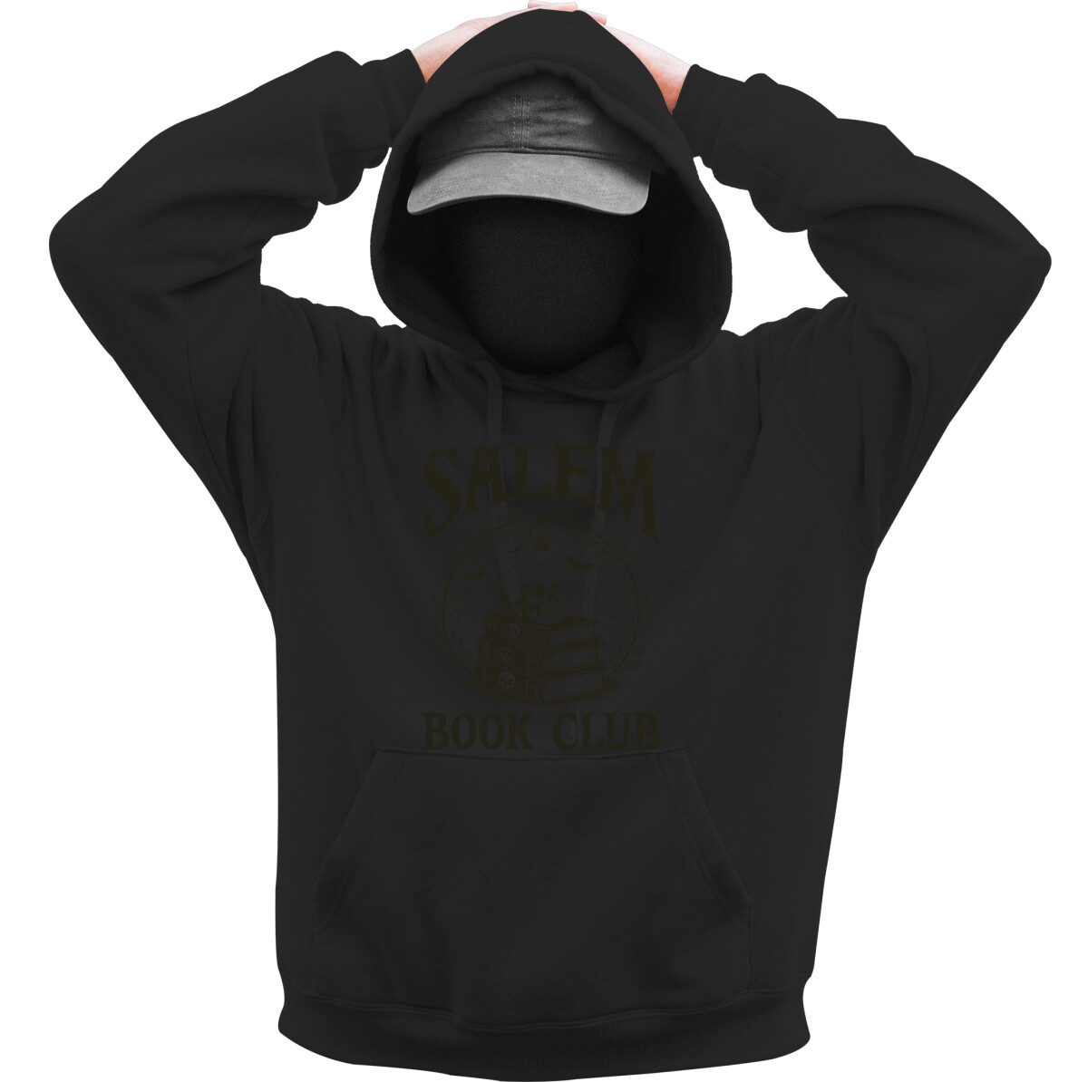 Kapucnis belebújós pulóver