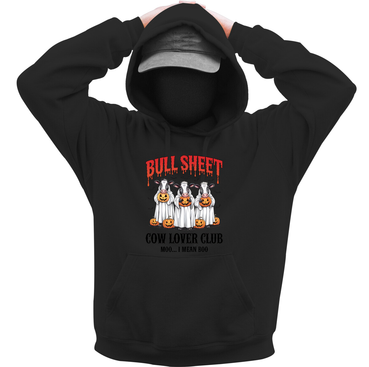 Kapucnis belebújós pulóver