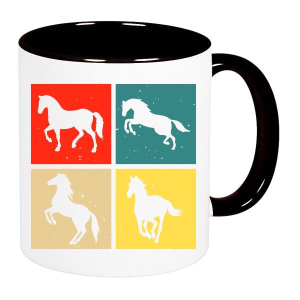 Színes fülű és belsejű bögre