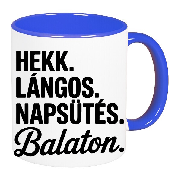 Színes fülű és belsejű bögre