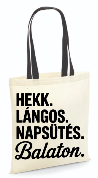 Vászontáska - színes fülű 