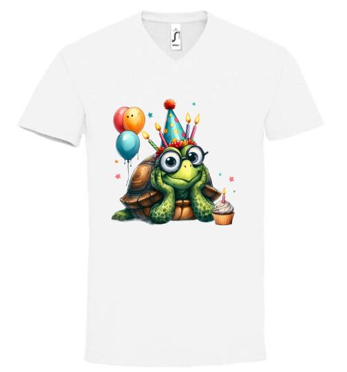 Unisex V nyakú póló