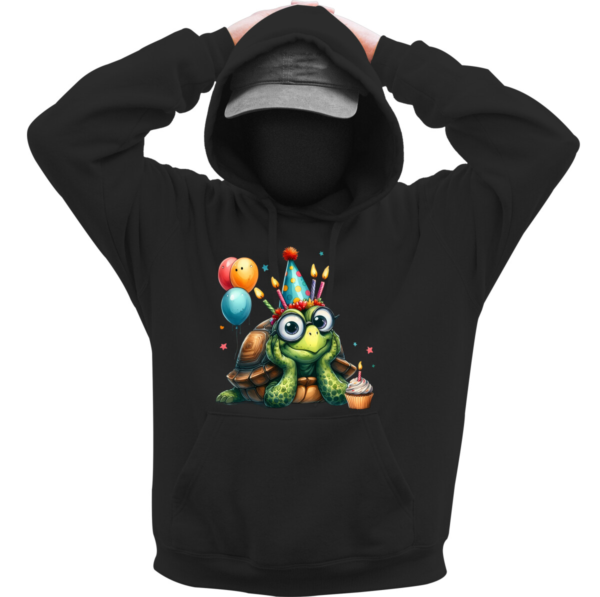 Kapucnis belebújós pulóver