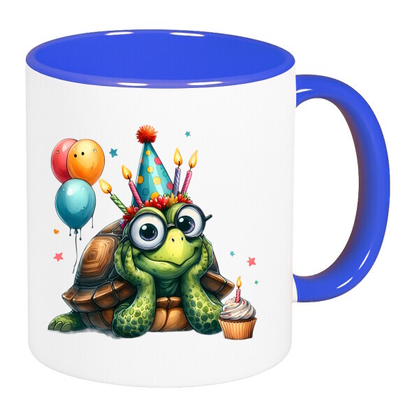 Színes fülű és belsejű bögre