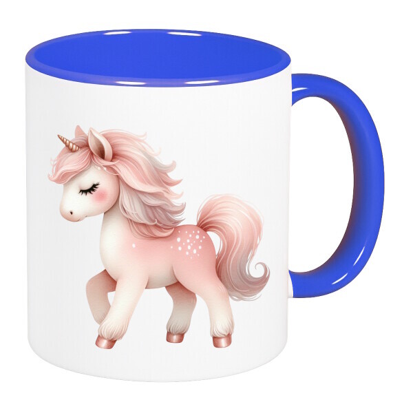 Színes fülű és belsejű bögre