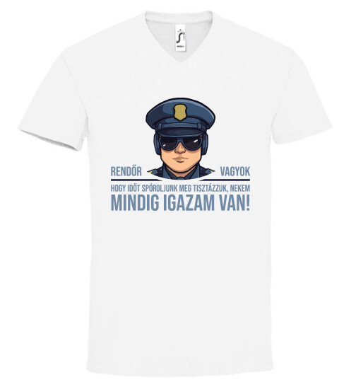 Unisex V nyakú póló