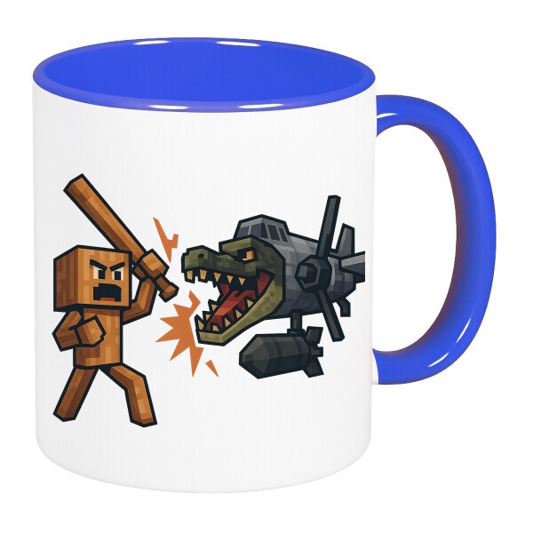 Színes fülű és belsejű bögre