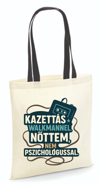 Vászontáska - színes fülű 