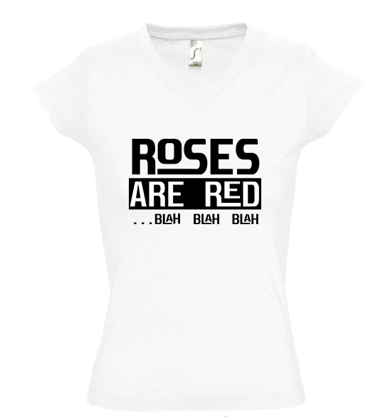 Női V nyakú póló