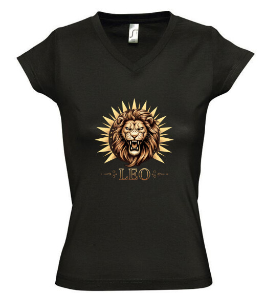 Női V nyakú póló