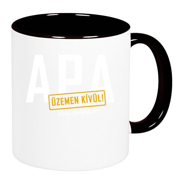 Színes fülű és belsejű bögre