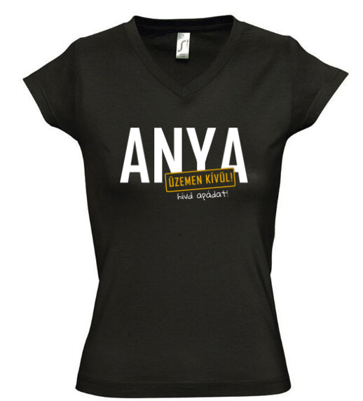 Női V nyakú póló