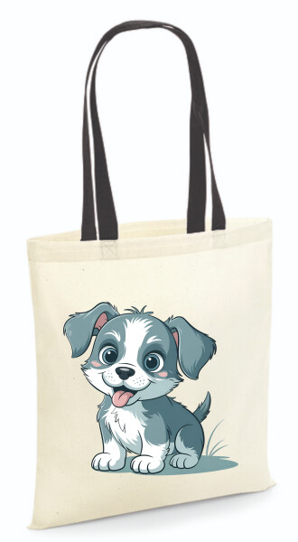 Vászontáska - színes fülű 