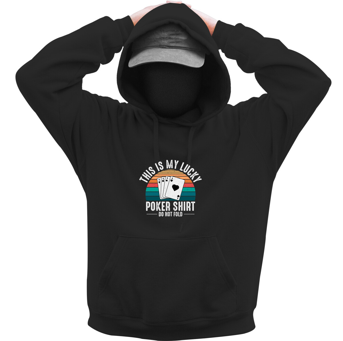 Kapucnis belebújós pulóver