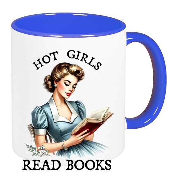 Színes fülű és belsejű bögre