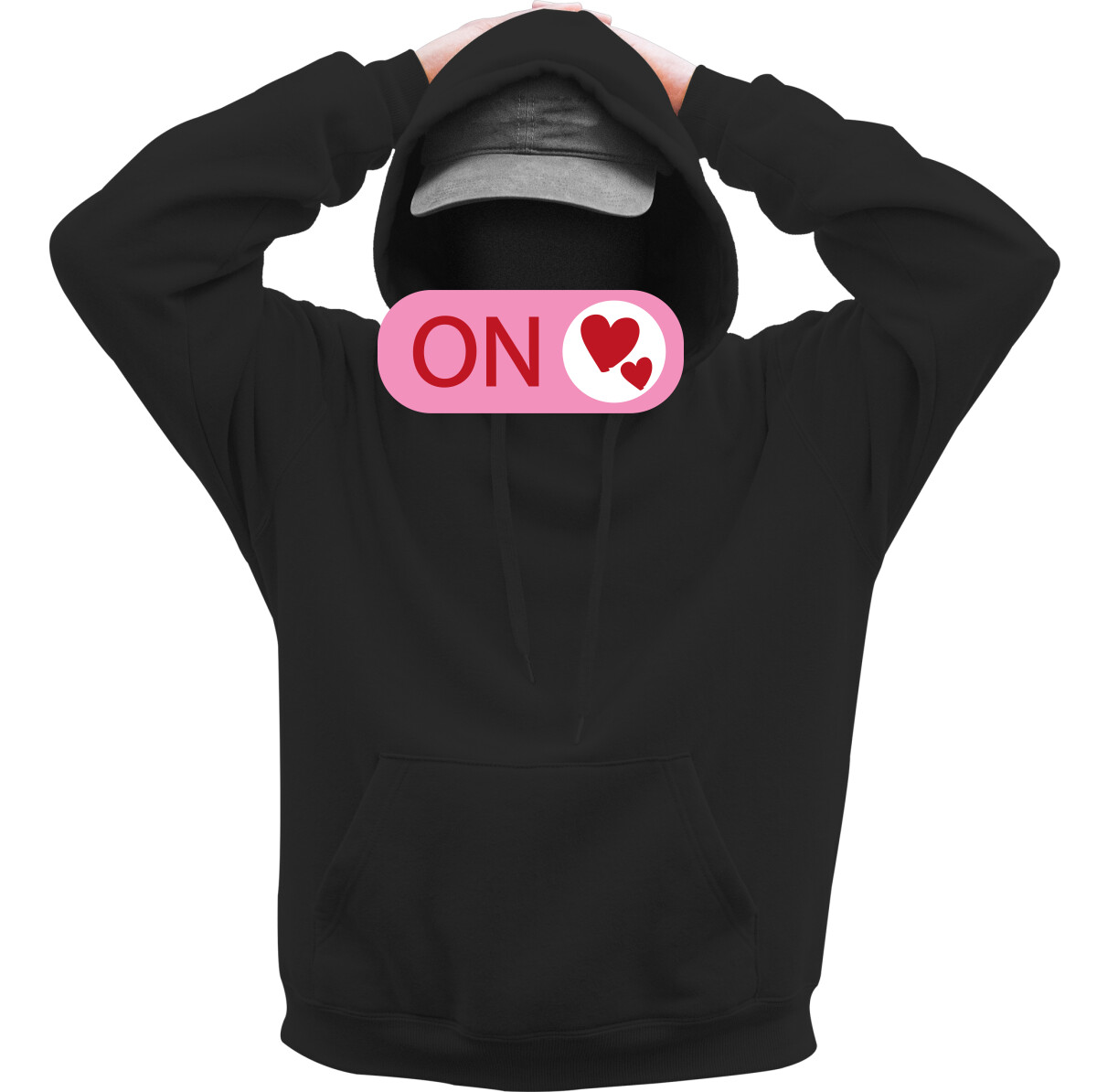 Kapucnis belebújós pulóver