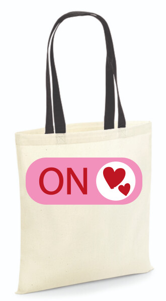 Vászontáska - színes fülű 