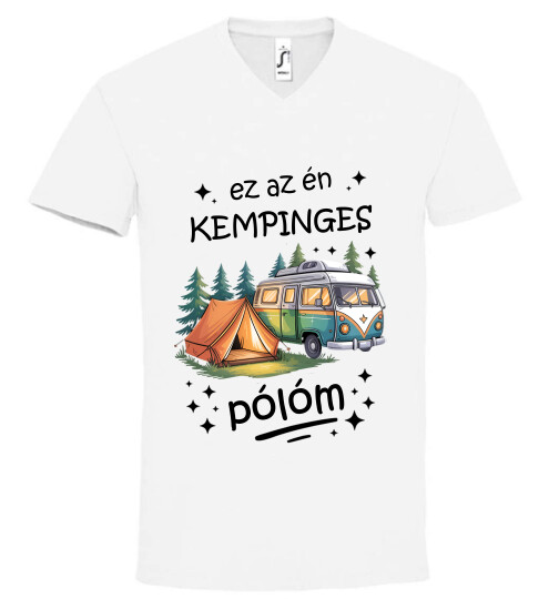 Unisex V nyakú póló