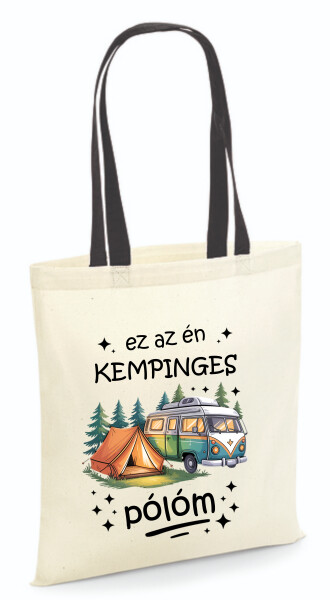 Vászontáska - színes fülű 