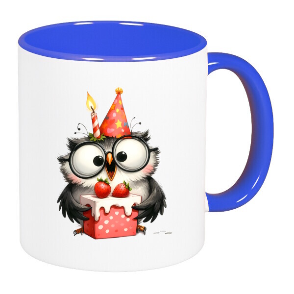 Színes fülű és belsejű bögre